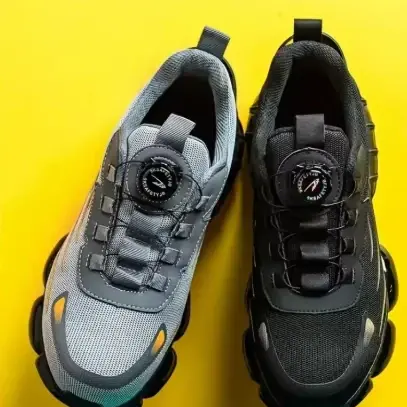 Zapatillas WorkArmor Dial-01 en gris y en negro, vistas desde arriba